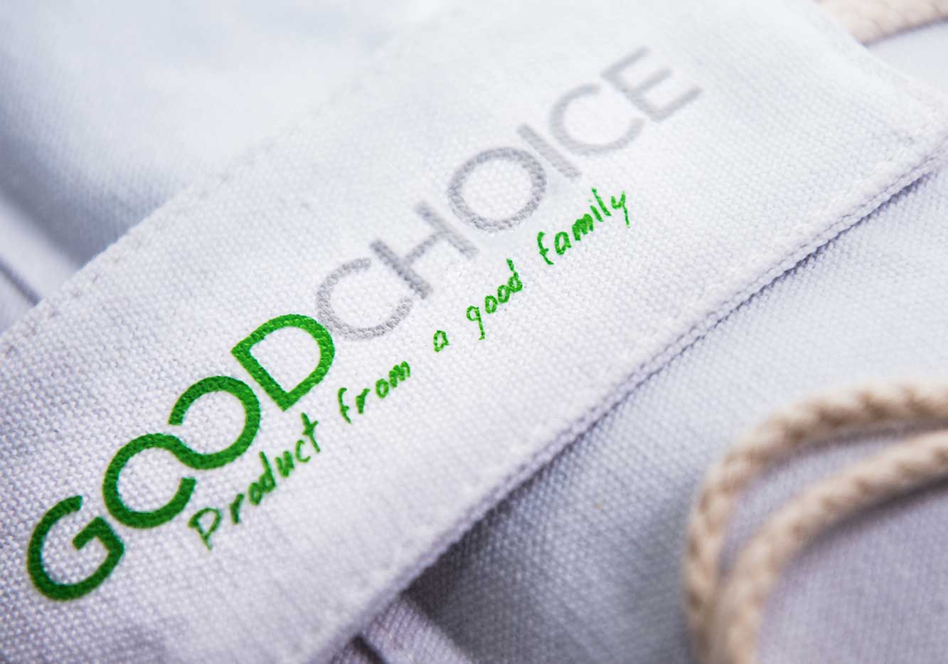 עיצוב לוגו Good choice על בד